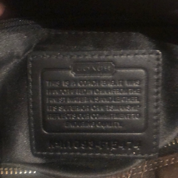 Coach purse, with brown leather patchwork - Picture 2 of 2